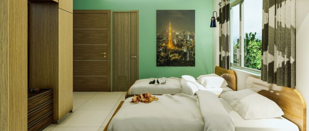 Spacious modern bedroom with premium interiors at BS Group Best Real Estate Companies in Kolkata How to Check a Flat Before Buying